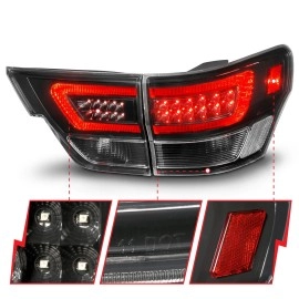 Anzo 311439 - Light Bar Style LED Tail Lights (Black Housing, Clear Lens)