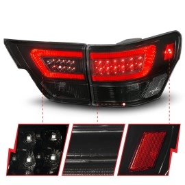 Anzo 311440 - Light Bar Style LED Tail Lights (Black Housing, Smoke Lens)