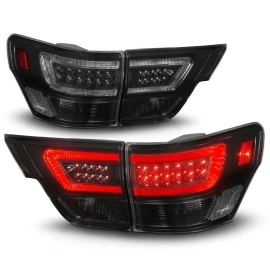 Anzo 311440 - Light Bar Style LED Tail Lights (Black Housing, Smoke Lens)