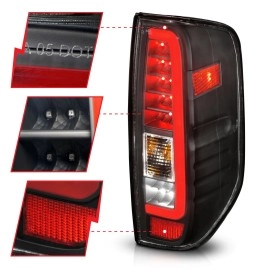 Anzo 311443 - C-Bar Style LED Tail Lights (Black Housing, Clear Lens)
