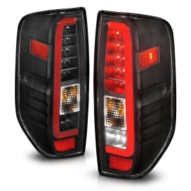 Anzo 311443 - C-Bar Style LED Tail Lights (Black Housing, Clear Lens)