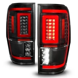 Anzo 311446 - LED Tail Lights w/ Sequential Turn Signal (Black Housing, Clear Lens)
