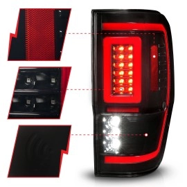Anzo 311447 - LED Tail Lights w/ Sequential Turn Signal (Black Housing, Smoke Lens)