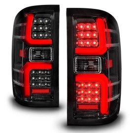 Anzo 311450 - LED Tail Lights w/ Sequential Turn Signal (Black Housing, Clear Lens)