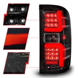 Anzo 311450 - LED Tail Lights w/ Sequential Turn Signal (Black Housing, Clear Lens)