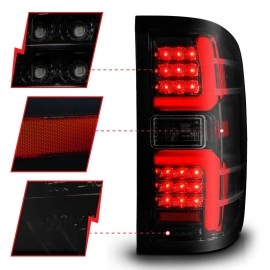 Anzo 311451 - LED Tail Lights w/ Sequential Turn Signal (Black Housing, Smoke Lens)