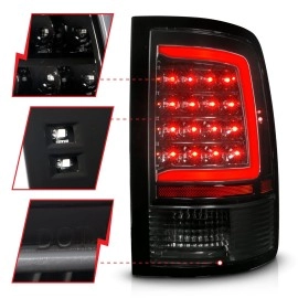 Anzo 311452 - LED Tail Lights w/ Sequential Turn Signal (Black Housing, Clear Lens)