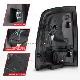 Anzo 311453 - LED Tail Lights w/ Sequential Turn Signal (Black Housing, Smoke Lens)