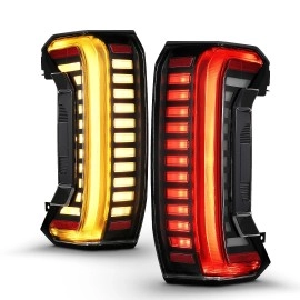 Anzo 311454X - Full LED Tail Lights w/ Initiation & Sequential Turn Signal (Black Housing, Clear Lens)