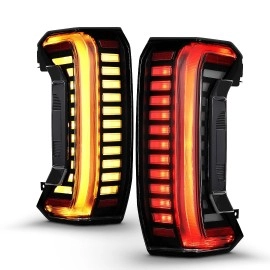 Anzo 311455X - Full LED Tail Lights w/ Initiation & Sequential Turn Signal (Black Housing, Smoke Lens)