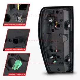 Anzo 311457 - LED Tail Lights w/ Initiation & Sequential Turn Signal (Black Housing, Clear Lens)