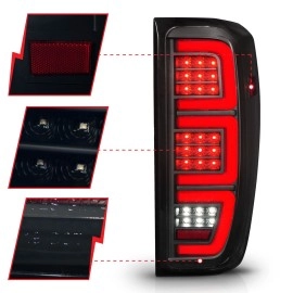 Anzo 311458 - LED Tail Lights w/ Initiation & Sequential Turn Signal (Black Housing, Clear / Smoke Lens)