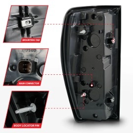 Anzo 311460 - LED Tail Lights w/ Initiation & Sequential Turn Signal (Black Housing, Smoke Lens)