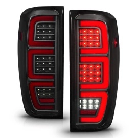 Anzo 311460 - LED Tail Lights w/ Initiation & Sequential Turn Signal (Black Housing, Smoke Lens)
