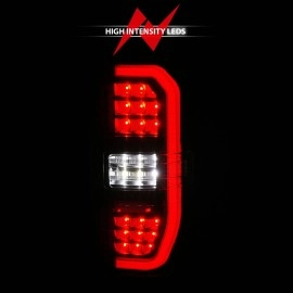 Anzo 311464 - C-Bar Style LED Tail Lights w/ Sequential Turn Signal (Black Housing, Clear Lens)