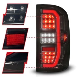 Anzo 311465 - C-Bar Style LED Tail Lights w/ Sequential Turn Signal (Black Housing, Smoke Lens)