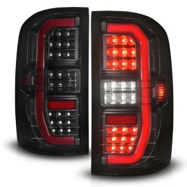 Anzo 311465 - C-Bar Style LED Tail Lights w/ Sequential Turn Signal (Black Housing, Smoke Lens)