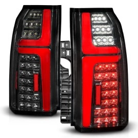 Anzo 311467 - Light Bar Style LED Tail Lights w/ Sequential Turn Signal (Black Housing, Clear Lens)