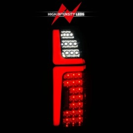 Anzo 311468 - Light Bar Style LED Tail Lights w/ Sequential Turn Signal (Black Housing, Smoke Lens)