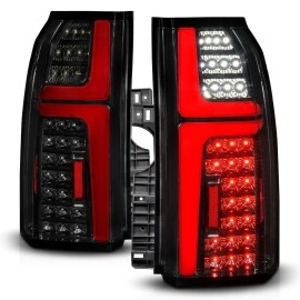 Anzo 311468 - Light Bar Style LED Tail Lights w/ Sequential Turn Signal (Black Housing, Smoke Lens)