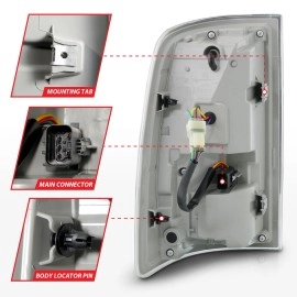 Anzo 311469 - LED Tail Lights w/ Sequential Turn Signal (Black Housing, Clear Lens)