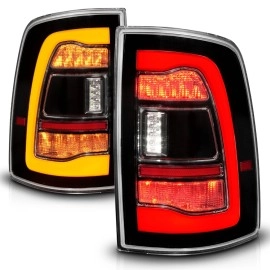 Anzo 311471 - LED Tail Lights w/ Sequential Turn Signal (Black Housing, Clear Lens)