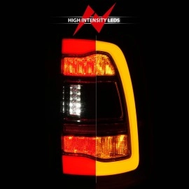 Anzo 311471 - LED Tail Lights w/ Sequential Turn Signal (Black Housing, Clear Lens)