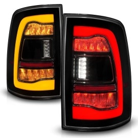 Anzo 311472 - LED Tail Lights w/ Sequential Turn Signal (Black Housing, Smoke Lens)