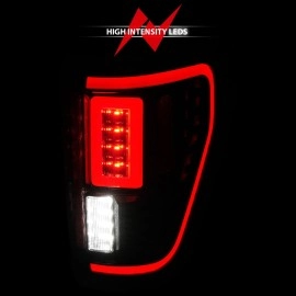 Anzo 311475 - LED Tail Lights w/ Initiation & Sequential Turn Signal (Black Housing, Clear Lens)