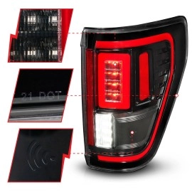 Anzo 311475 - LED Tail Lights w/ Initiation & Sequential Turn Signal (Black Housing, Clear Lens)