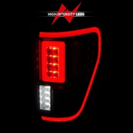 Anzo 311476 - LED Tail Lights w/ Initiation & Sequential Turn Signal (Black Housing, Smoke Lens)