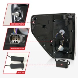 Anzo 311476 - LED Tail Lights w/ Initiation & Sequential Turn Signal (Black Housing, Smoke Lens)