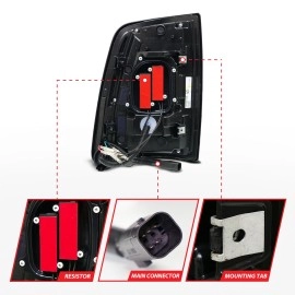 Anzo 311482A - Full LED Tail Lights w/ Sequential Turn Signal (Black Housing, Clear Lens)