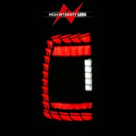 Anzo 311482A - Full LED Tail Lights w/ Sequential Turn Signal (Black Housing, Clear Lens)