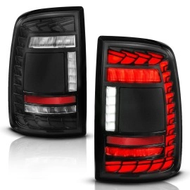 Anzo 311482A - Full LED Tail Lights w/ Sequential Turn Signal (Black Housing, Clear Lens)