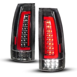 Anzo 311485 - LED Tail Lights w/ Sequential Turn Signal (Black Housing, Clear Lens)