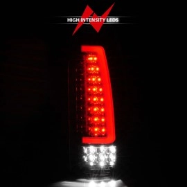 Anzo 311485 - LED Tail Lights w/ Sequential Turn Signal (Black Housing, Clear Lens)