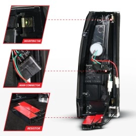 Anzo 311486 - LED Tail Lights w/ Sequential Turn Signal (Black Housing, Smoke Lens)