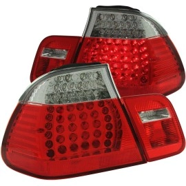 Anzo 321004 - LED Tail Lights (Chrome Housing, Clear / Red Lens)