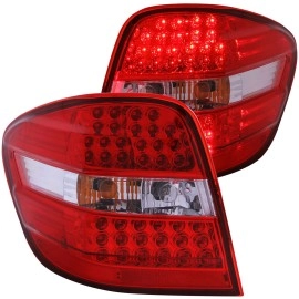 Anzo 321053 - LED Tail Lights (Chrome Housing, Clear / Red Lens)