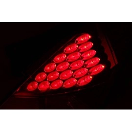 Anzo 321083 - LED Tail Lights (Chrome Housing, Red Lens)