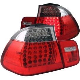 Anzo 321096 - LED Tail Lights (Chrome Housing, Clear / Red Lens)