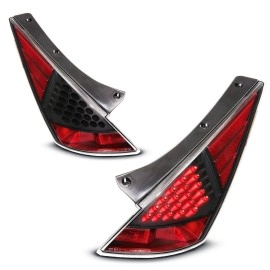 Anzo 321099 - LED Tail Lights (Black Housing, Clear Lens)