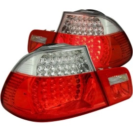 Anzo 321105 - LED Tail Lights (Chrome Housing, Clear / Red Lens)