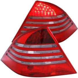 Anzo 321122 - LED Tail Lights (Chrome Housing, Red / Smoke Lens)