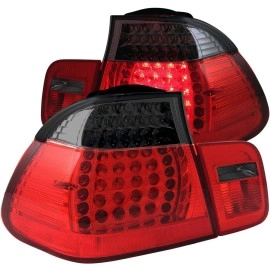 Anzo 321123 - LED Tail Lights (Chrome Housing, Red / Smoke Lens)