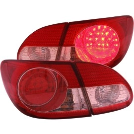 Anzo 321190 - LED Tail Lights (Chrome Housing, Clear / Red Lens)