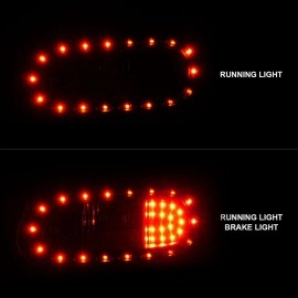 Anzo 321212 - LED Tail Lights (Black Housing, Clear Lens)