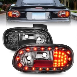 Anzo 321212 - LED Tail Lights (Black Housing, Clear Lens)