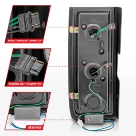 Anzo 321246 - LED Tail Lights (Chrome Housing, Smoke Lens)